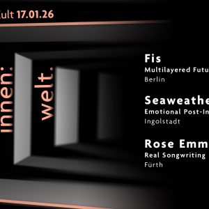 Poster Banner für das innen: welt. Festival 2026 mit Fis, Seaweather, Rose Emma und weiteren